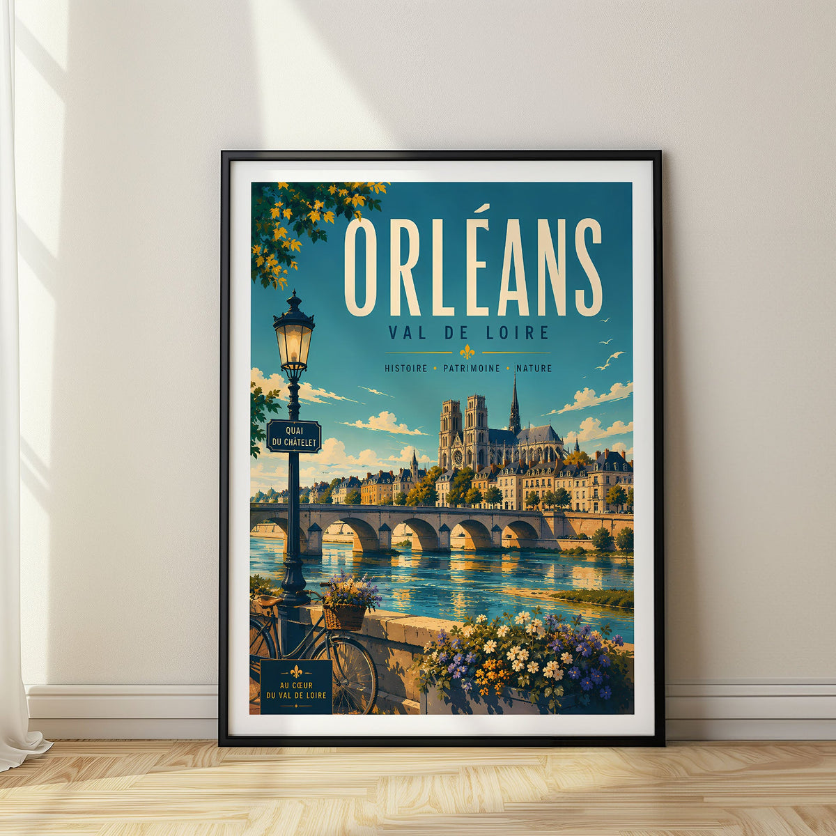 Orléans travel poster, France