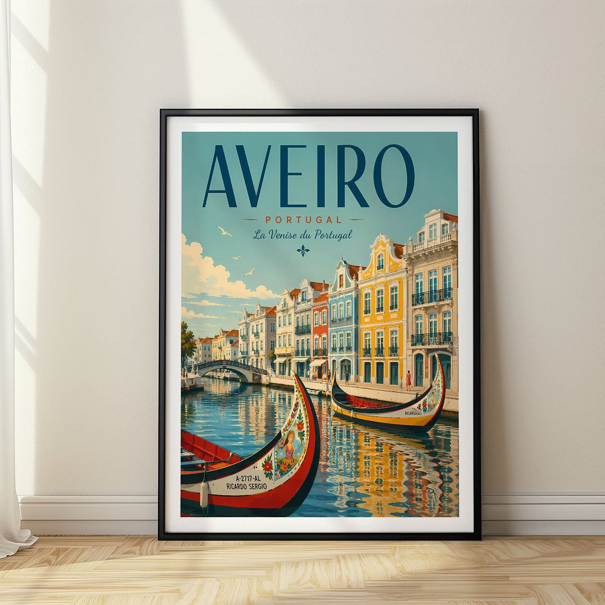 Aveiro travel poster, Portugal