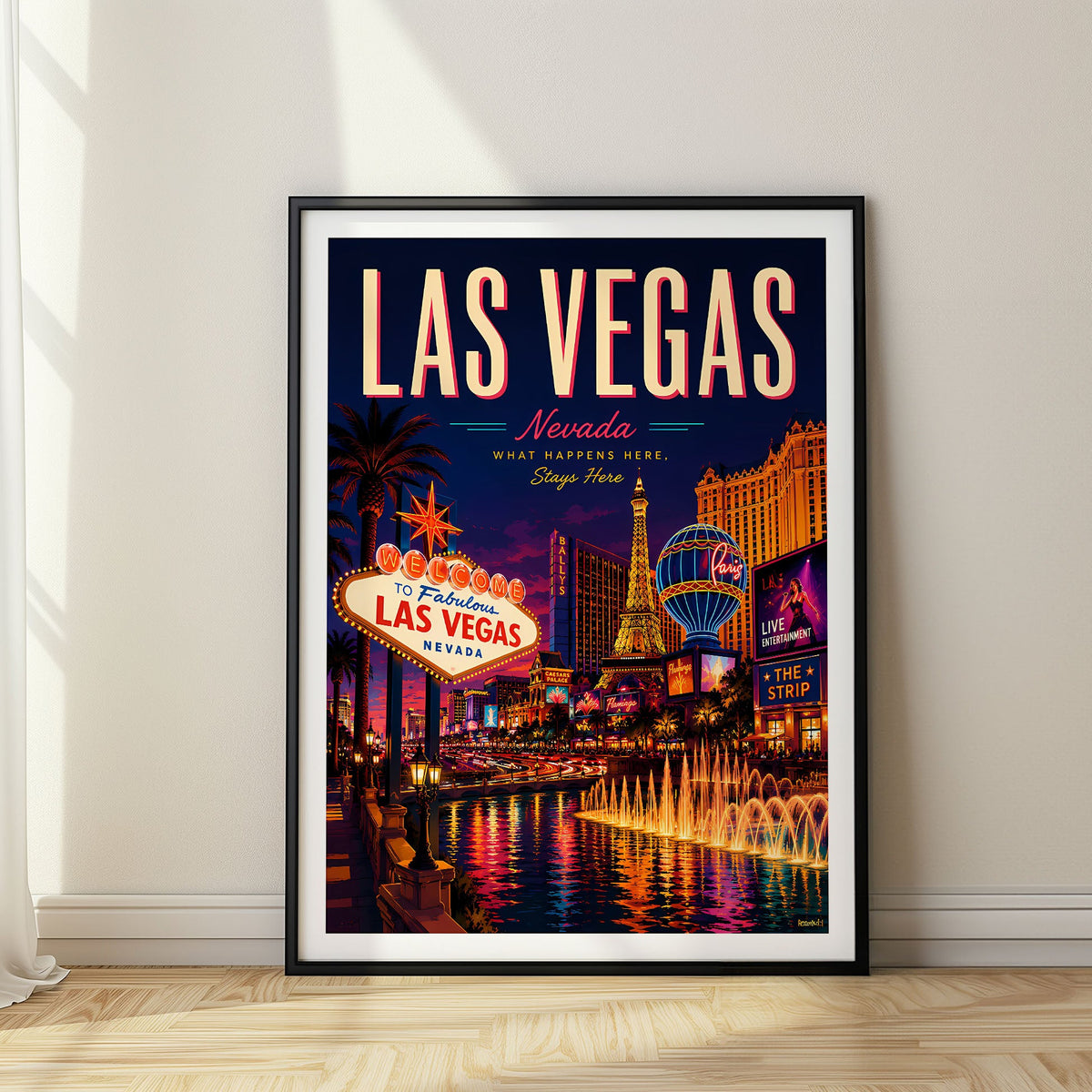 Las Vegas travel poster, USA