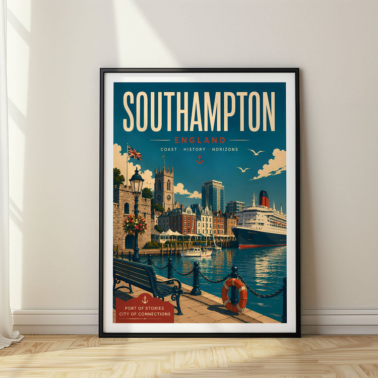 Southampton travel poster, United Kingdom