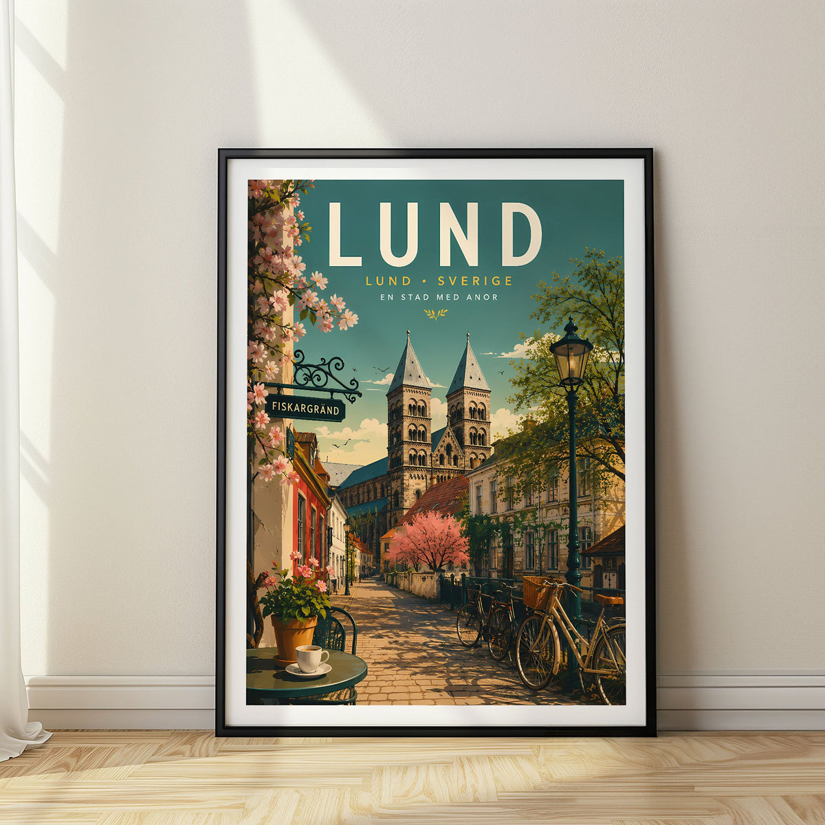 Lund travel poster, Sweden