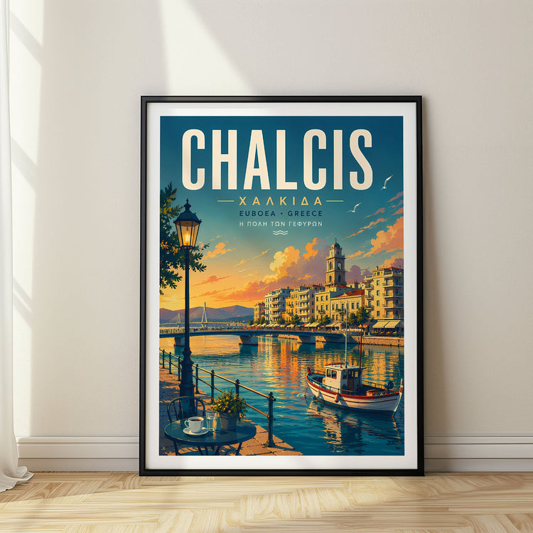 Chalcis travel poster, Greece