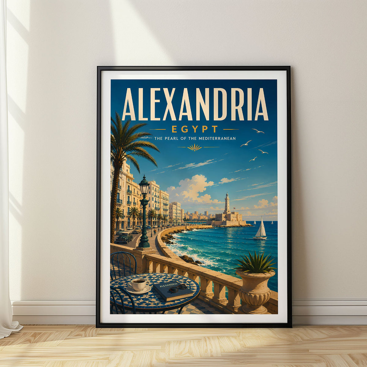 Alexandria travel poster, Egypt