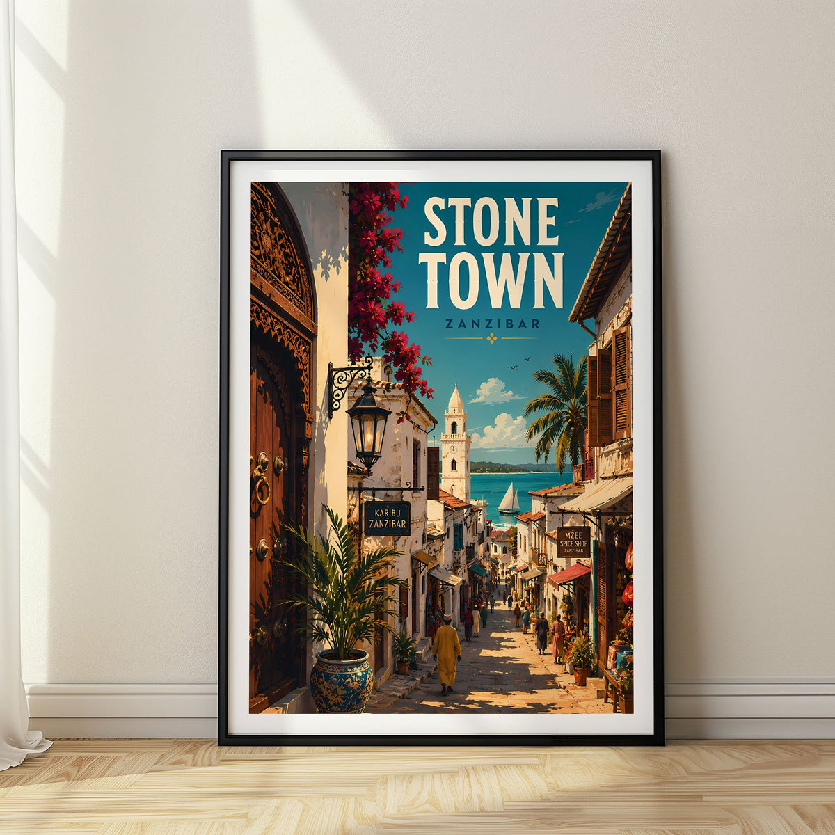 Stone Town travel poster, Tanzania
