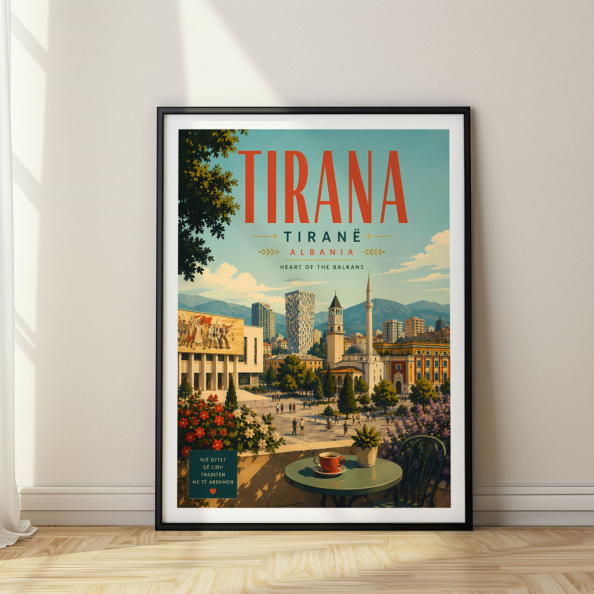 Tirana travel poster, Albania