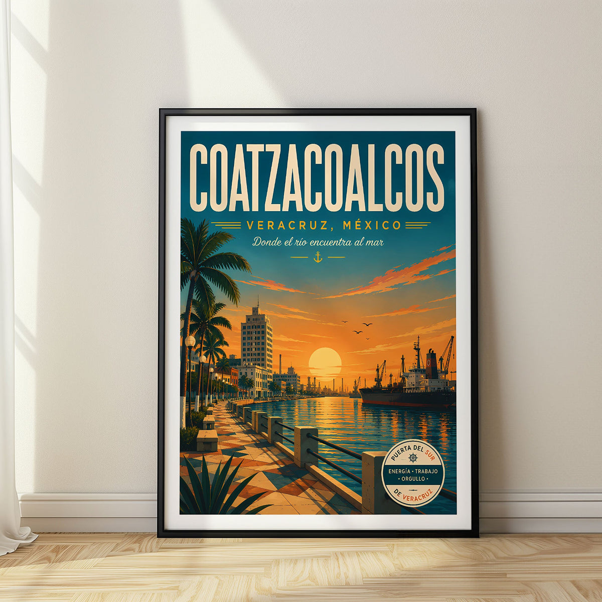 Coatzacoalcos travel poster, Mexico