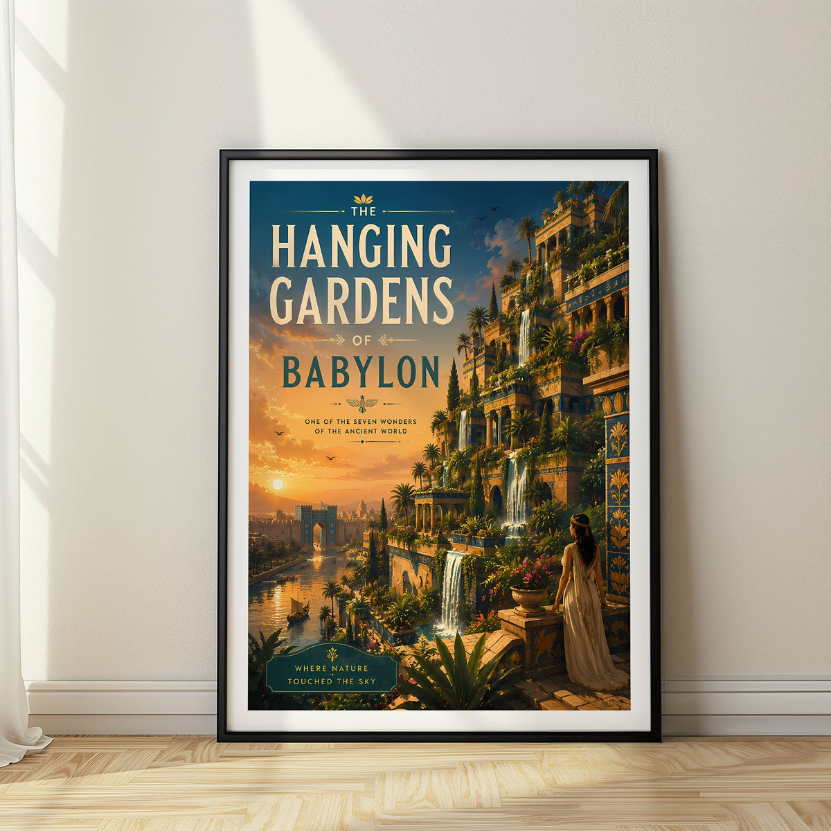 The Hanging Gardens of Babylon travel poster, Iraq