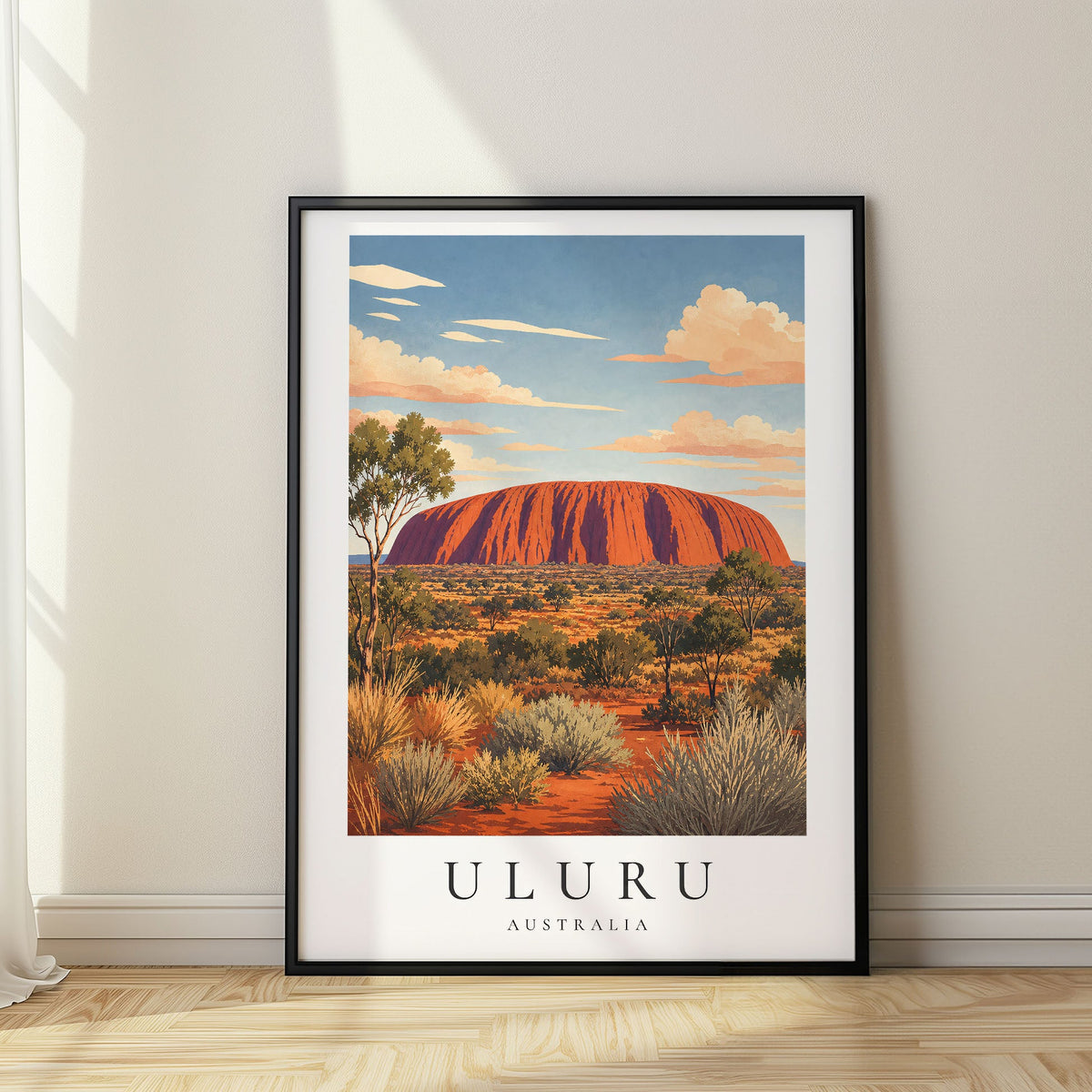 Uluru travel poster, Australia