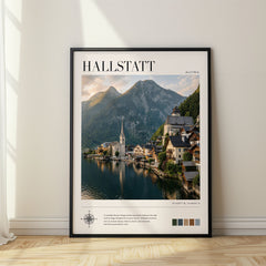 Hallstatt Modern Photography Travel Poster – Austria