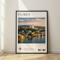 Flores Modern Photography Travel Poster – Guatemala