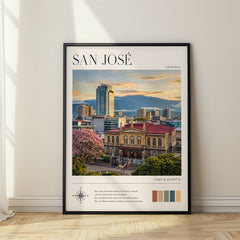 San José Modern Photography Travel Poster – Costa Rica