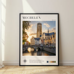 Mechelen Modern Photography Travel Poster – Belgium