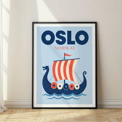 Oslo Pop Art Travel Poster – Norway
