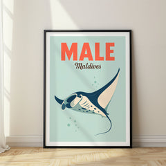 Male Pop Art Travel Poster – Maldives