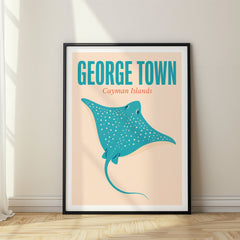 George Town Pop Art Travel Poster – Cayman Islands