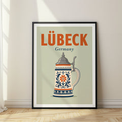 Lübeck Pop Art Travel Poster – Germany