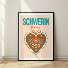 Schwerin Pop Art Travel Poster – Germany