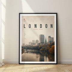London Bold Typography Travel Poster – Canada