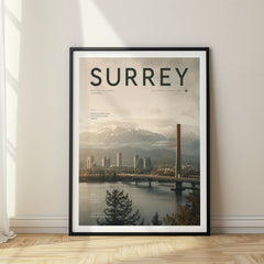 Surrey Bold Typography Travel Poster – Canada