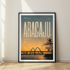 Aracaju Bold Typography Travel Poster – Brazil