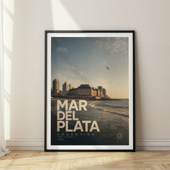 Mar del Plata Bold Typography Travel Poster – Argentina