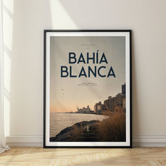 Bahía Blanca Bold Typography Travel Poster – Argentina