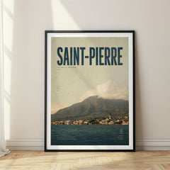 Saint-Pierre Bold Typography Travel Poster – France