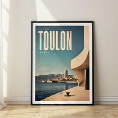 Toulon Bold Typography Travel Poster – France