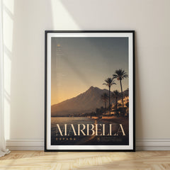 Marbella Bold Typography Travel Poster – Spain