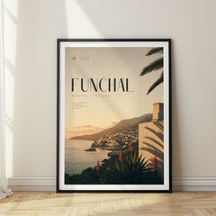 Funchal Bold Typography Travel Poster – Portugal