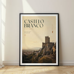 Castelo Branco Bold Typography Travel Poster – Portugal
