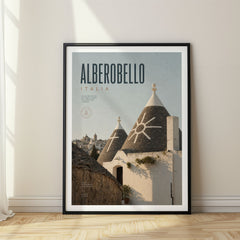 Alberobello Bold Typography Travel Poster – Italy