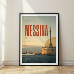 Messina Bold Typography Travel Poster – Italy