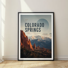 Colorado Springs Bold Typography Travel Poster – USA