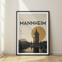Mannheim Bold Typography Travel Poster – Germany