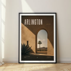 Arlington Bold Typography Travel Poster – USA