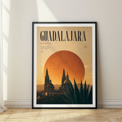 Guadalajara Bold Typography Travel Poster – Mexico