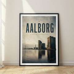 Aalborg Bold Typography Travel Poster – Denmark