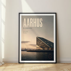 Aarhus Bold Typography Travel Poster – Denmark