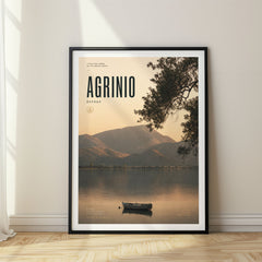 Agrinio Bold Typography Travel Poster – Greece