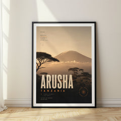 Arusha Bold Typography Travel Poster – Tanzania