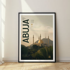 Abuja Bold Typography Travel Poster – Nigeria