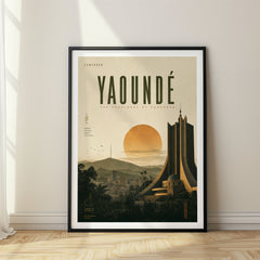 Yaoundé Bold Typography Travel Poster – Cameroon