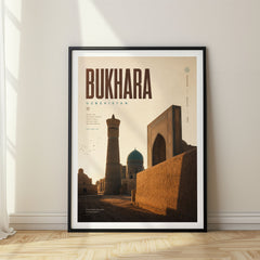 Bukhara Bold Typography Travel Poster – Uzbekistan