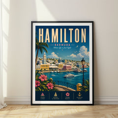 Hamilton Retro Travel Poster – Canada