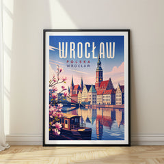 Wrocław Retro Travel Poster – Poland