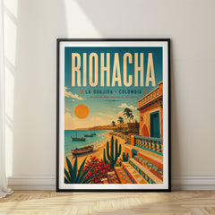 Riohacha Retro Travel Poster – Colombia