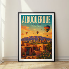 Albuquerque Retro Travel Poster – USA