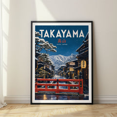 Takayama Retro Travel Poster – Japan