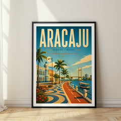 Aracaju Retro Travel Poster – Brazil